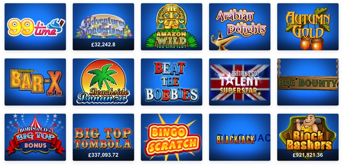 Side Games and Slots at Betfred Bingo